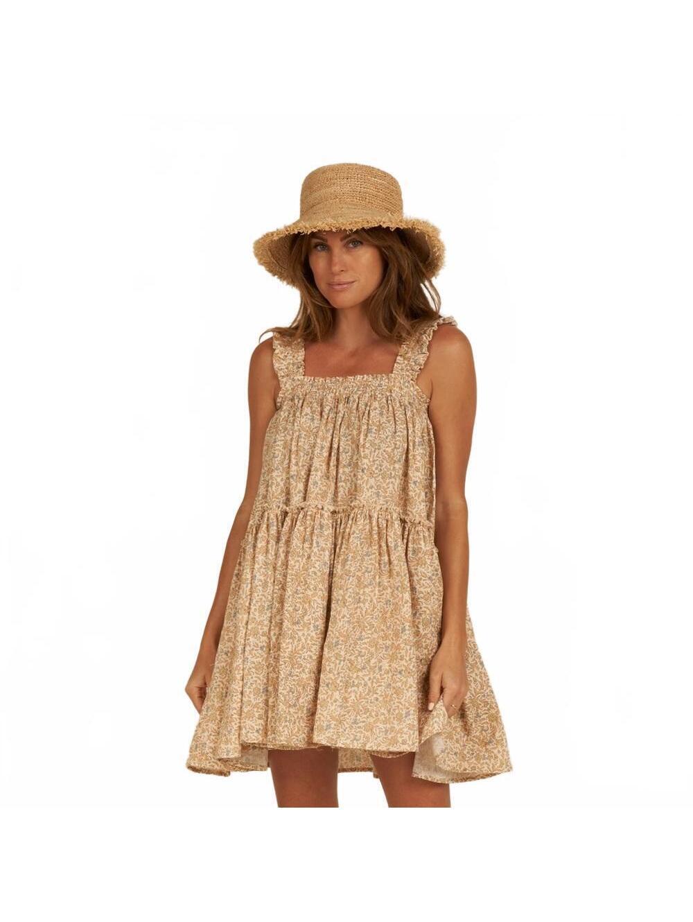 Rylee + Cru Cicily Dress Blossom Floral Tiered Cotton Women's Size Medium